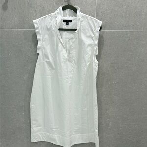 Banana Republic White Sleeveless Lined Dress - Petite